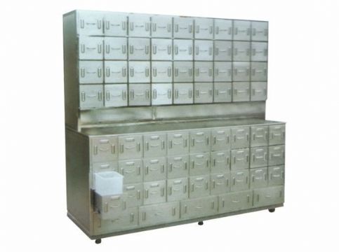 點(diǎn)擊查看詳細(xì)信息<br>標(biāo)題：不銹鋼中藥柜（68屜、厚面） 閱讀次數(shù)：2318