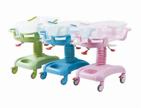 豪華帶氣彈簧升降、傾斜嬰兒床（車）